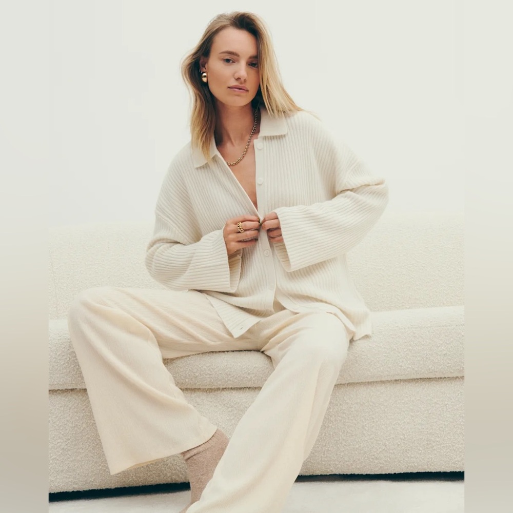 reformation Cashmere Collared Cardigan